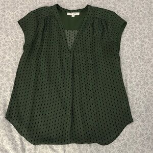 Monday Fun Green Polka Dot Women's Top